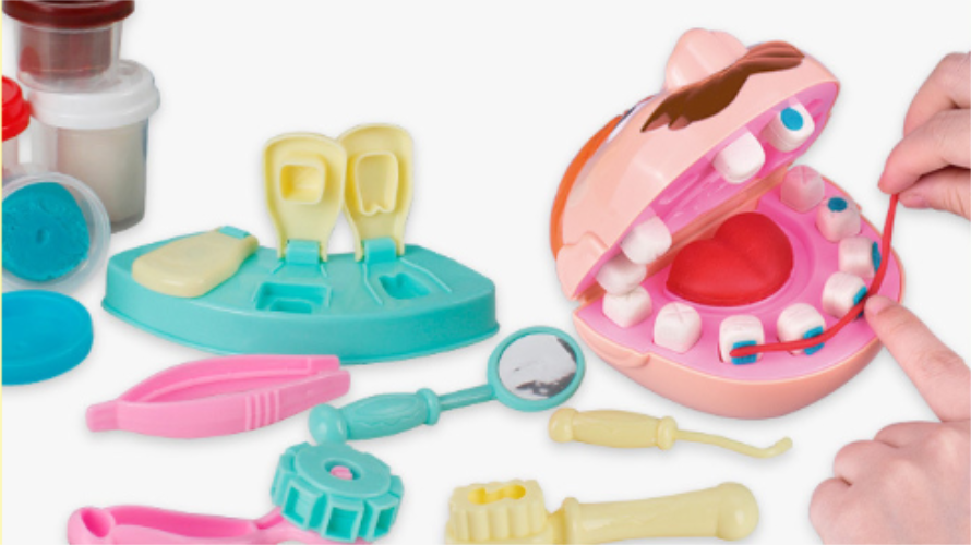 Amazon.com: Crelloci Dentist Color Dough Set, Dental Tools Kit