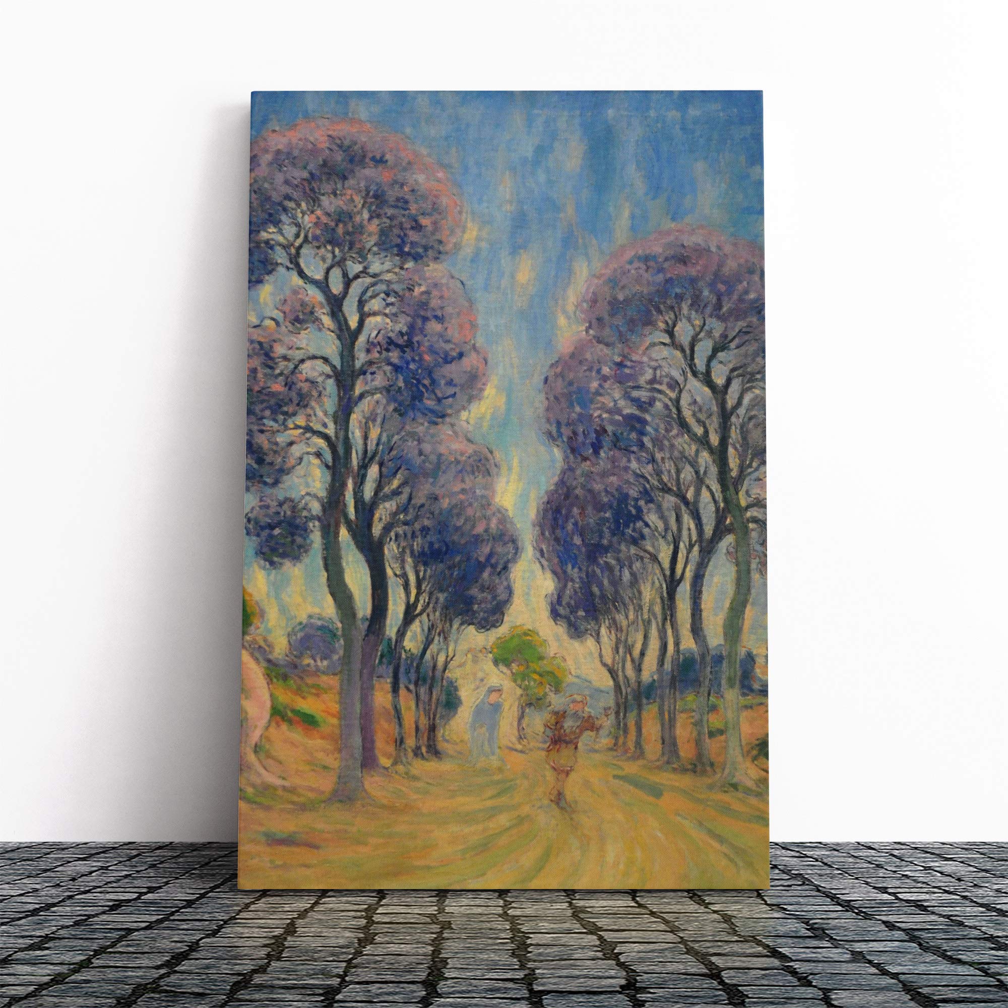 Claude Emile Schuffenecker The Road Under Trees Canvas Print | Gallery Wrapped 30mm Frame Wall Art | 20x14 inches | Ready to Hang | Modern Landscape Picture | Living Room Bedroom Lounge Office