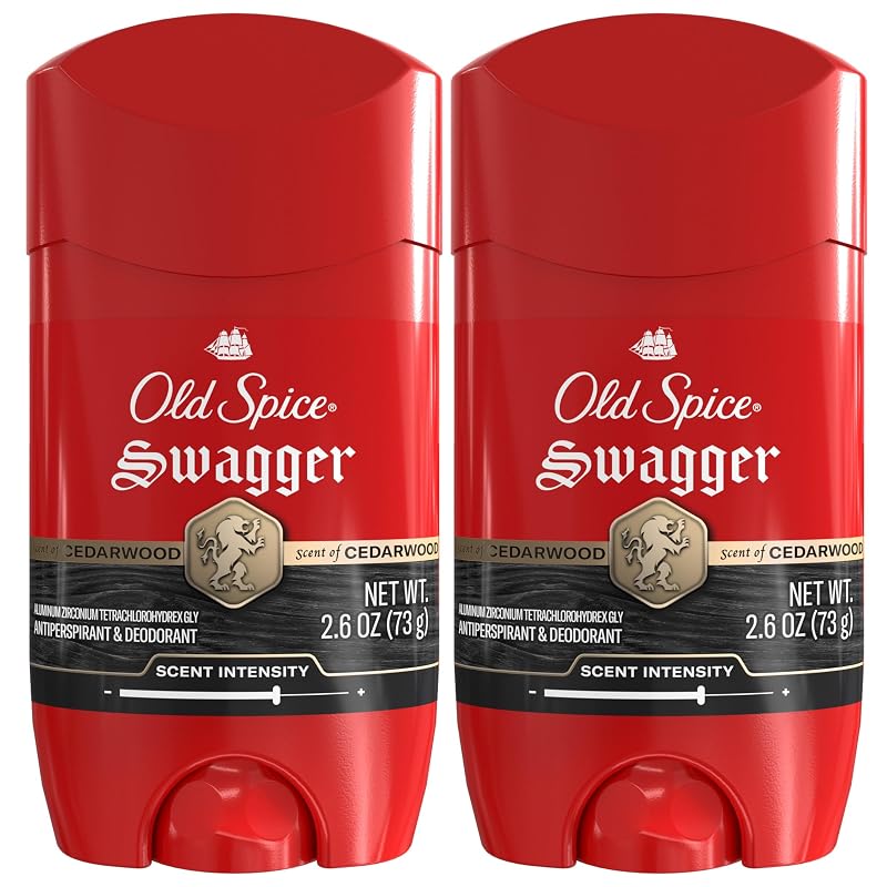 Desodorante antitranspirante Old Spice Swagger com fragrância de cedro, sólido invisível, Pacote com 12