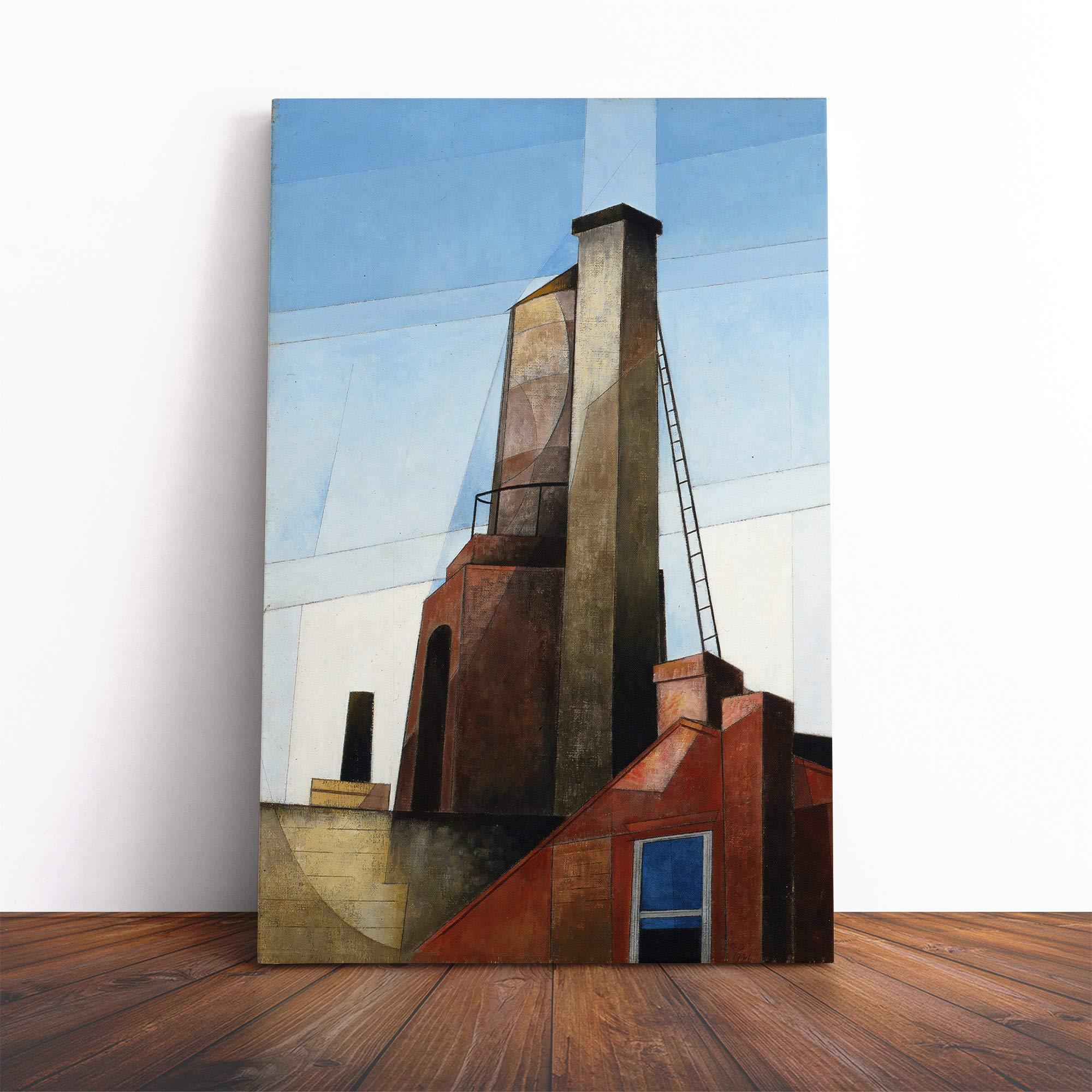 Charles Demuth Buildings Canvas Print | Gallery Wrapped 30mm Frame Wall Art | 20x14 inches | Ready to Hang | Modern Cityscape Picture | Living Room Bedroom Lounge Office
