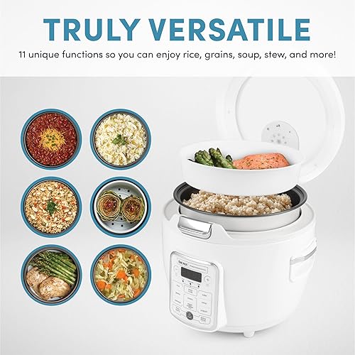 Miniatura 2 de AROMA® Arrocera digital profesional, 10 tazas (sin cocinar), 20 tazas (cocidas), olla de cocción lenta, multicocina, vaporera, olla de avena,