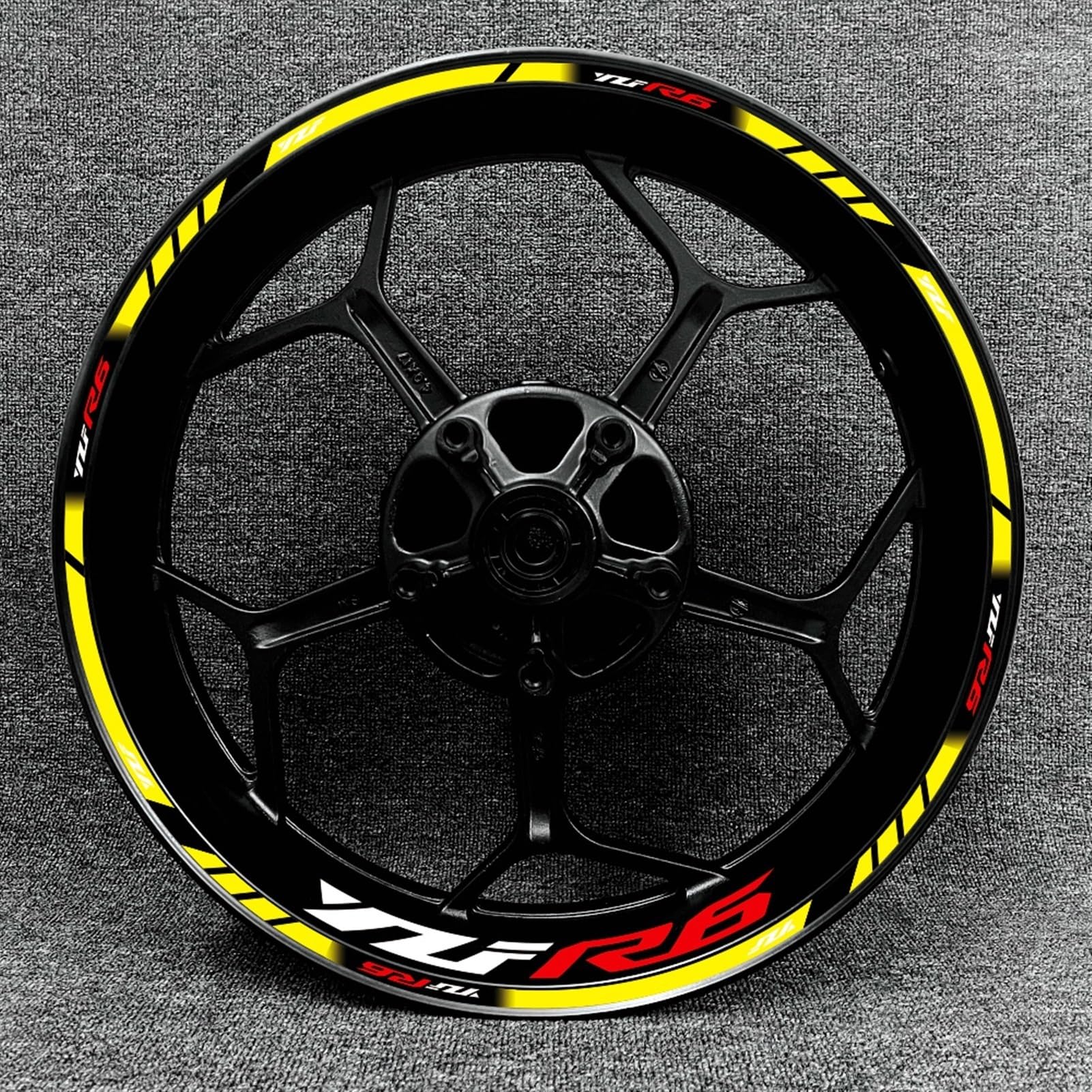 Motorcycle Rim Stickers Edge Sticker Stripes Reflective Decals Accessories for Yamaha YZF R6 Decorative(Color1)