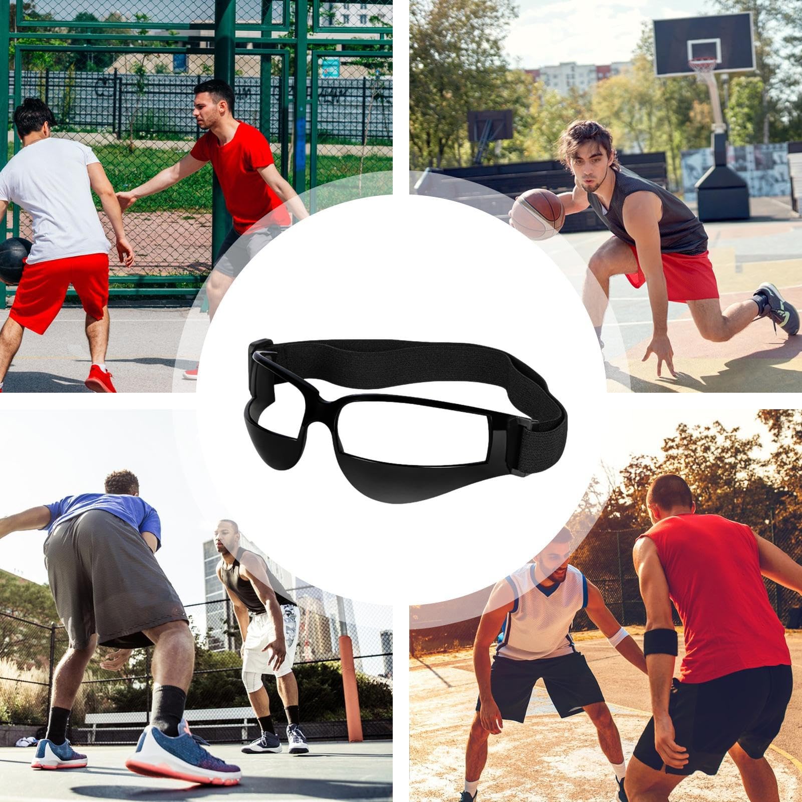 Lunettes d'entraînement de basket-ball portables confortables pour femmes, hommes, joueurs, adolescents, adultes, enfants