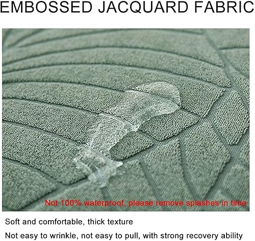 Miniatura 3 de Fundas de cojín elásticas para sofá, funda de cojín para asiento de sofá, diseño de hojas jacquard, protector de muebles para sofá seccional