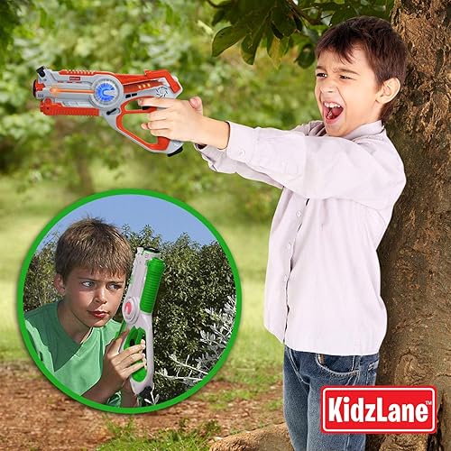 Miniatura 2 de Kidzlane Juego de 4 pistolas láser  Pistolas de etiqueta Lazer para niños con 4 jugadores de equipo juguete de juego de etiquetas láser para