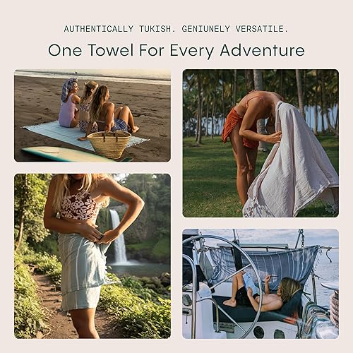 Miniatura 7 de WETCAT Toalla de playa original turca (39 x 71)  Peshtemal prelavado, 100% algodón, muy absorbente, de secado rápido y ultra suave, seguro de