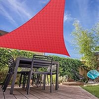 Vista 13 de E&K Sunrise - Toldo tipo vela triangular de 15 x 15 x 15 pies, toldo con bloqueo UV para sombra, para patio, jardín, terraza, exterior (arena)