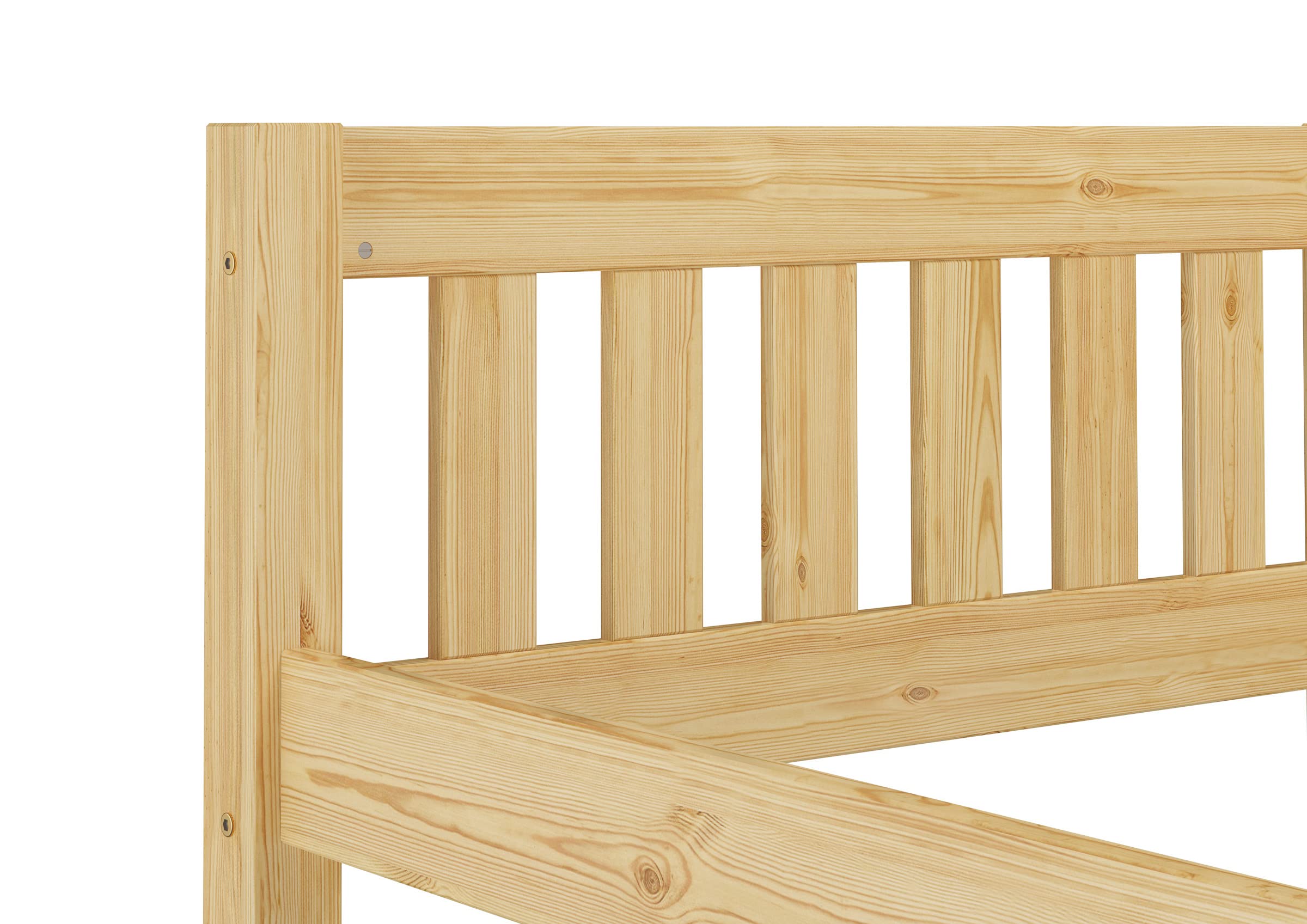 Erst-Holz®Gemütliches Kinderbett mit Dreiseitiger Sicherung 90 x 200 cm KieferRollrost inkl.