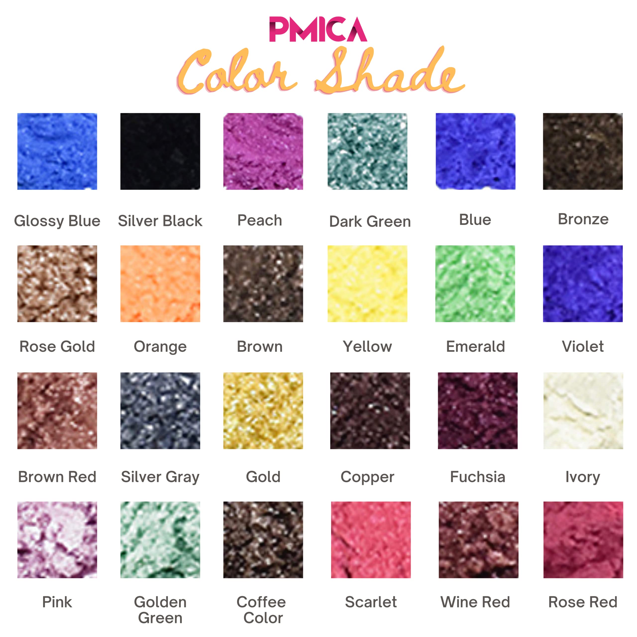 Buy Mica Powder for Epoxy Resin, Set of 24 Colors 0.18oz (5g) of