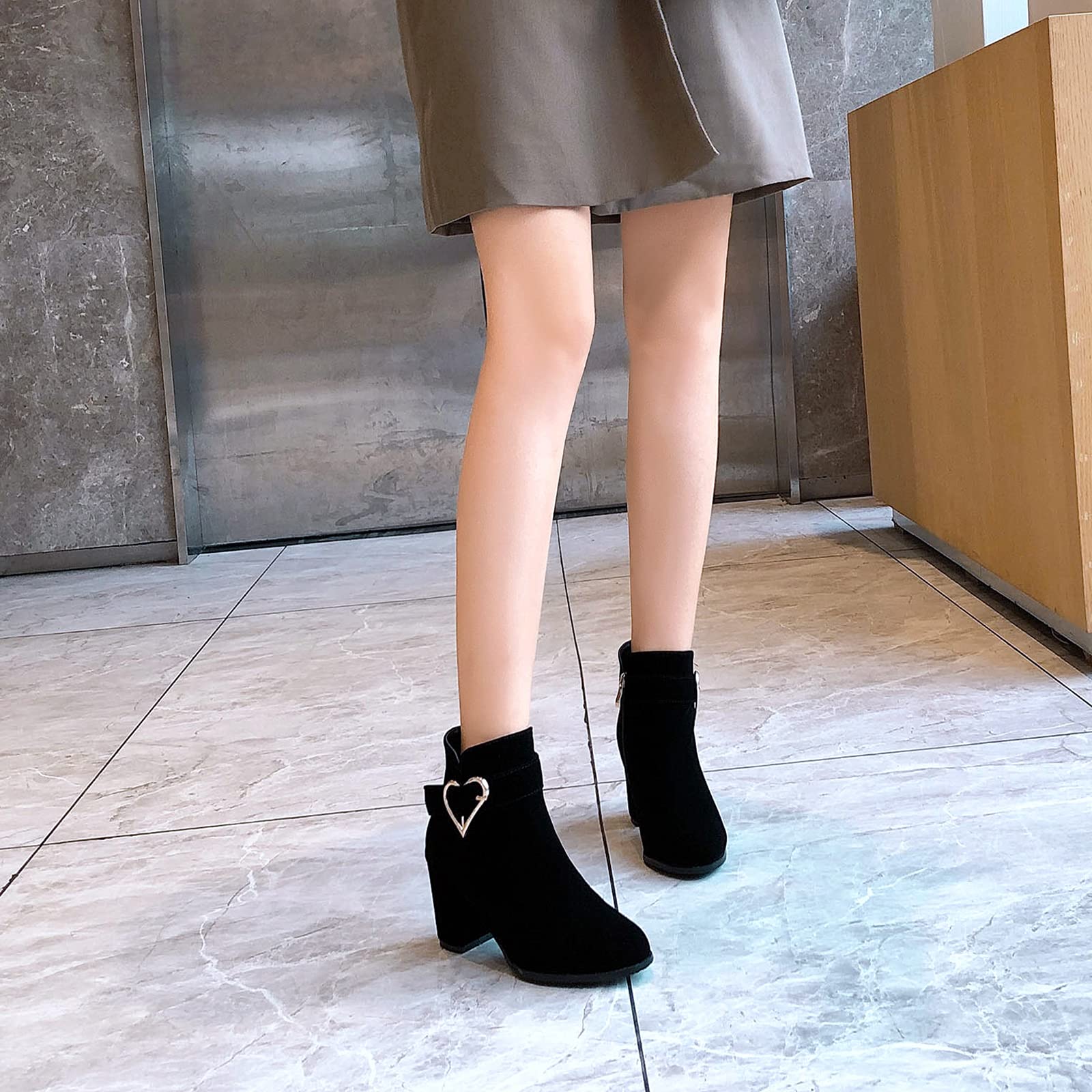 Stivaletti casual da donna con tacchi per lavoro/uso