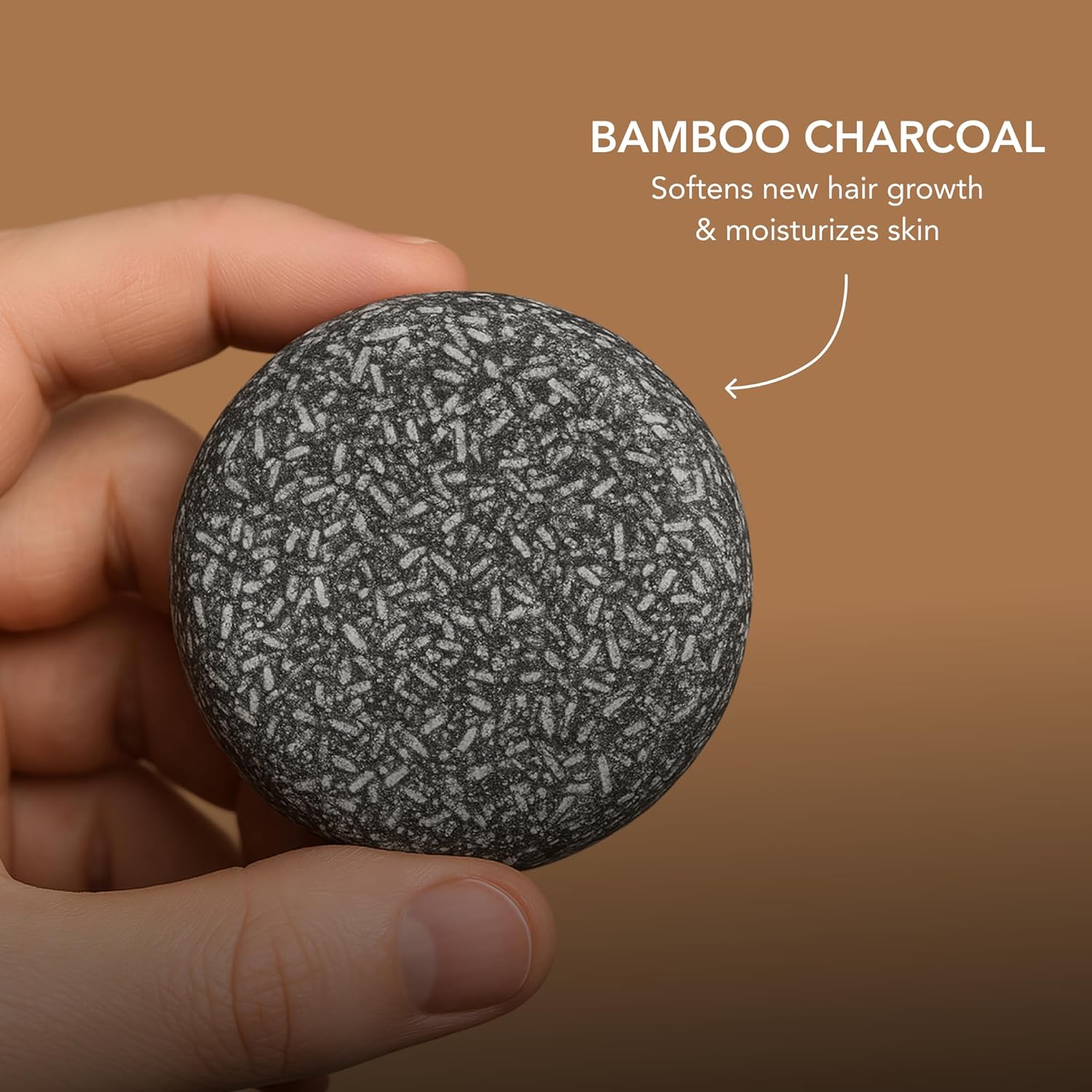 Mane Beard Shampoo Bar for Men | Natural Charcoal Beard Wash with Bamboo Charcoal, Ginseng & Shea Butter | Handmade Beard & Hair Care Soap Bar | Gentle, Sulfate-Free Grooming for All Hair Types - Image 2