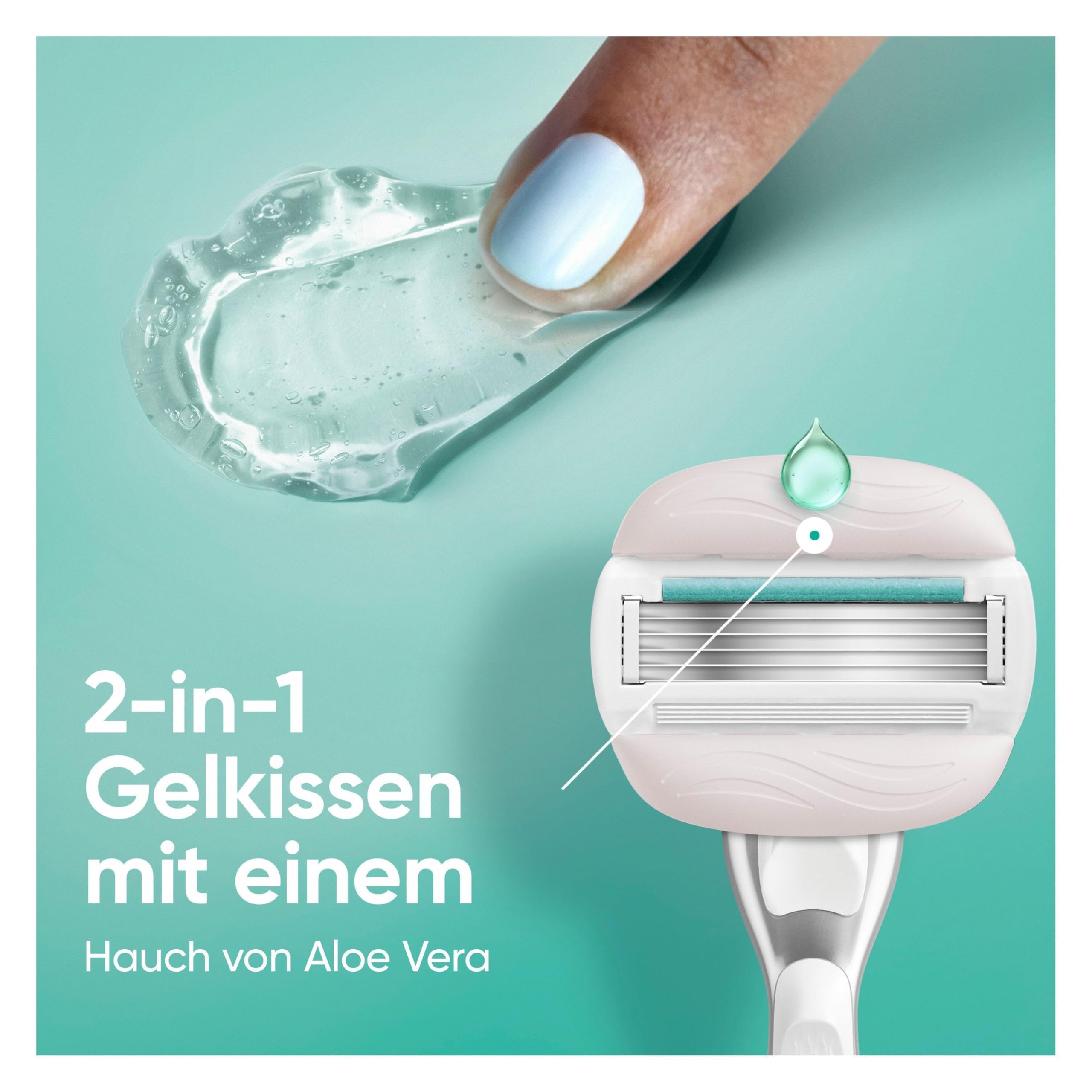 Gillette Venus Pro Comfortglide Sensitive Rasierklingen Damen, 9 Original Ersatzklingen
