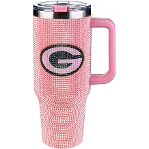 The Memory Company Officially Licensed 40oz Pink Bling Game Day Tumbler, Green Bay Packers