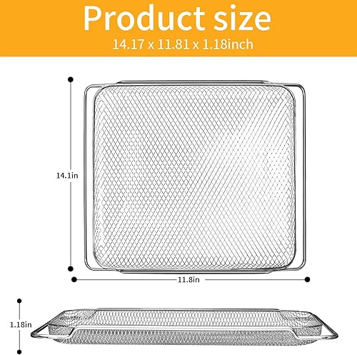 Miniatura 2 de Cesta de repuesto para freidora de aire Emeril Lagasse Dual Zone 360, horno tostador de convección de 25 cuartos de galón, 14.1 x 11.8 pulgadas,