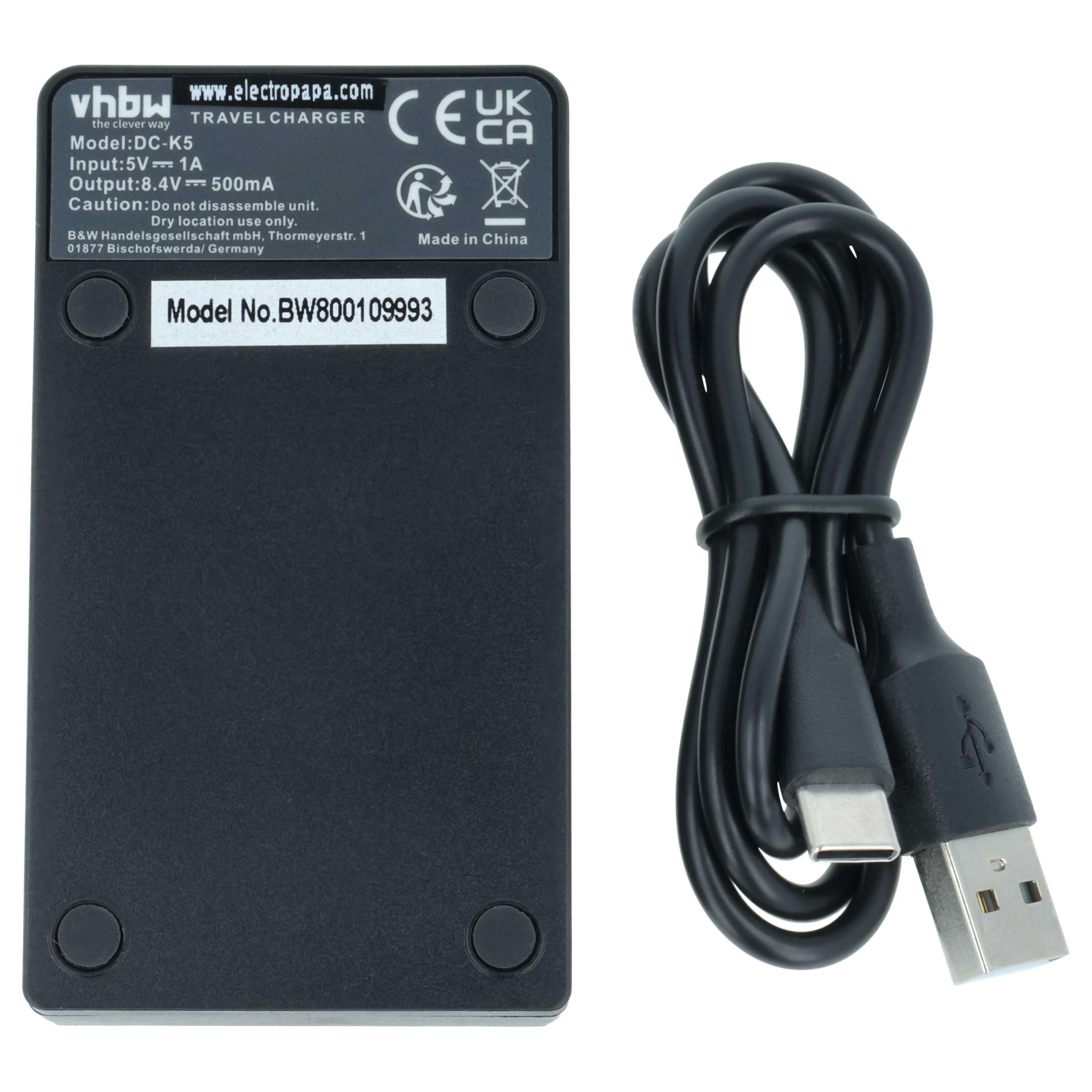Vhbw Chargeur De Batterie USB Compatible Avec Panasonic
