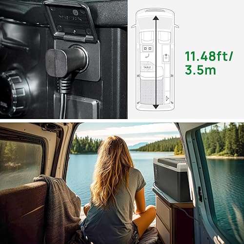 Miniatura 4 de F40C4TMP Cable de alimentación de 12 V24 V CC para refrigerador portátil de coche, congelador, refrigerador, encendedor de cigarrillos, enchufe para