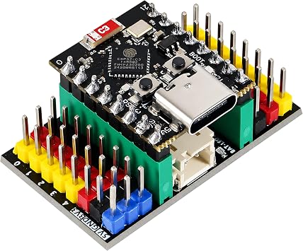 ESP32-C3 Supermini Devボードと拡張ボードコンボ、2セット、プリはんだ。