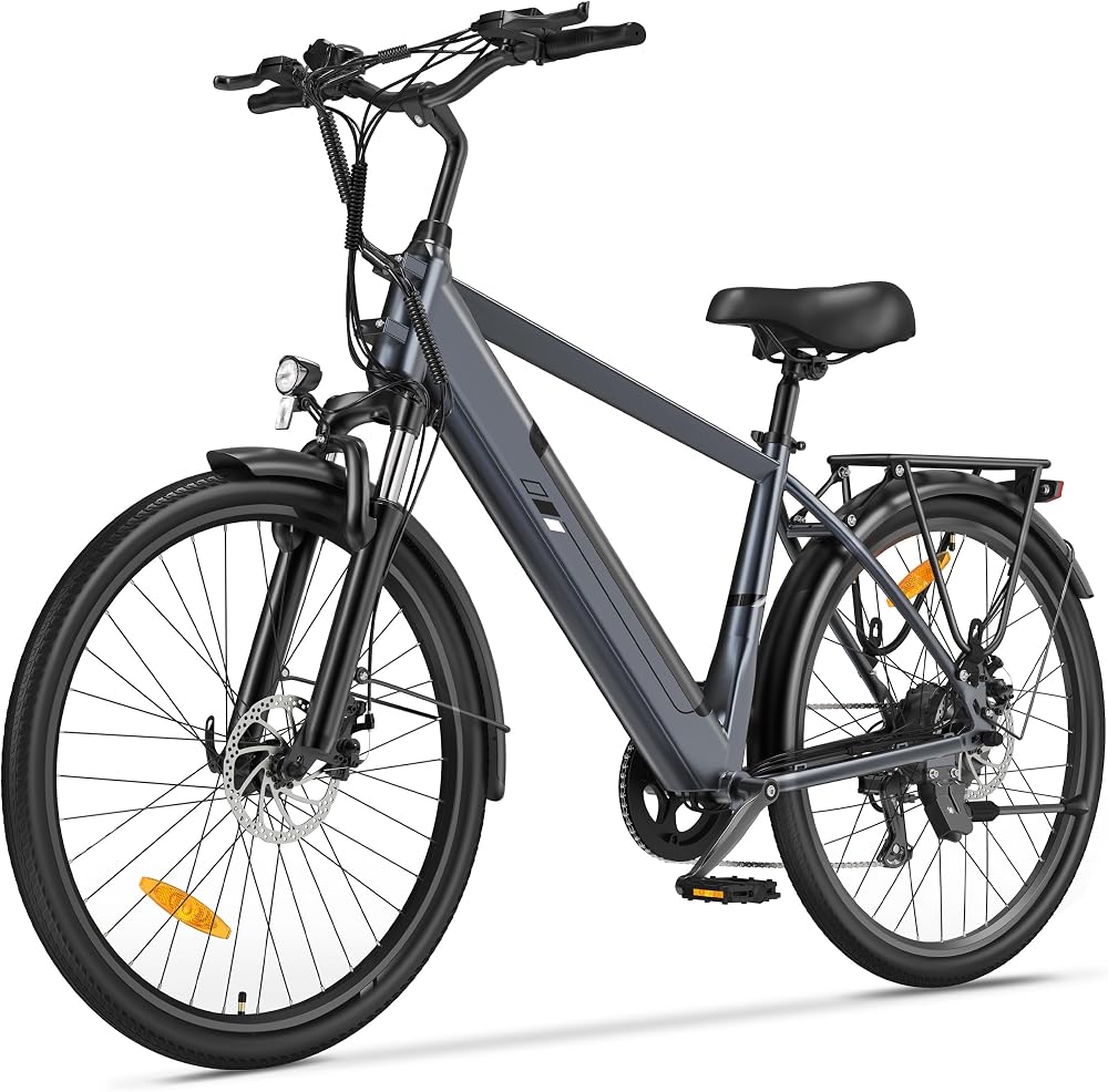 Touroll J2/J2 St/J2 St Pro Vélos électriques, Autonomie 100KM, Vélo de Trekking avec Moteur 250W 45Nm, Batterie Amovible 561Wh, 26" Vélo Électrique Adulte, E-Bike, vélo électrique Urbain
