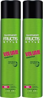 Garnier Fructis Style Volume Anti-Humidity Hairspray, 8.25oz 2-Pack - 24HR Touchable Hold & Root Lift
