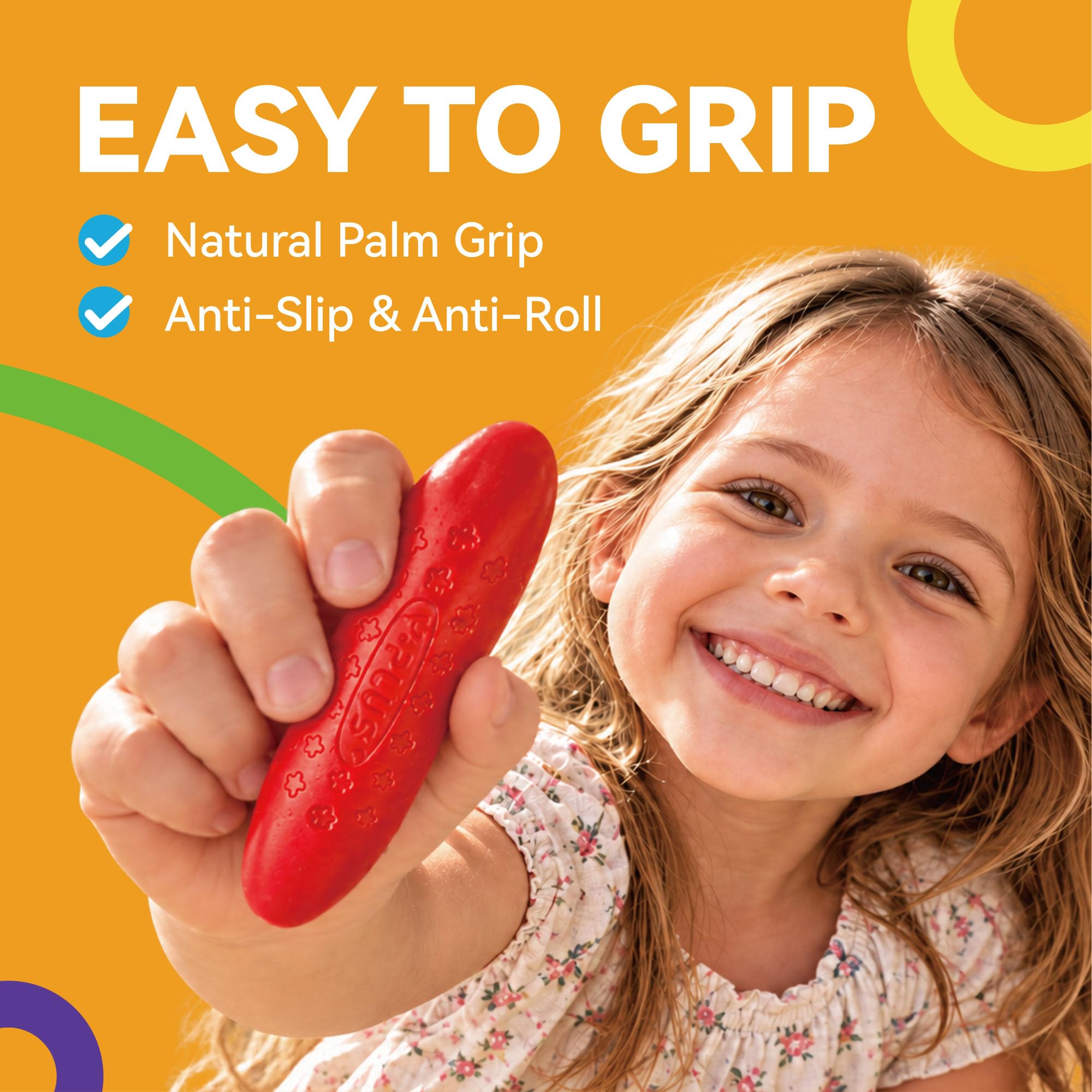 YPLUS Peanut Crayons for Toddlers - Non-Toxic & Washable -2
