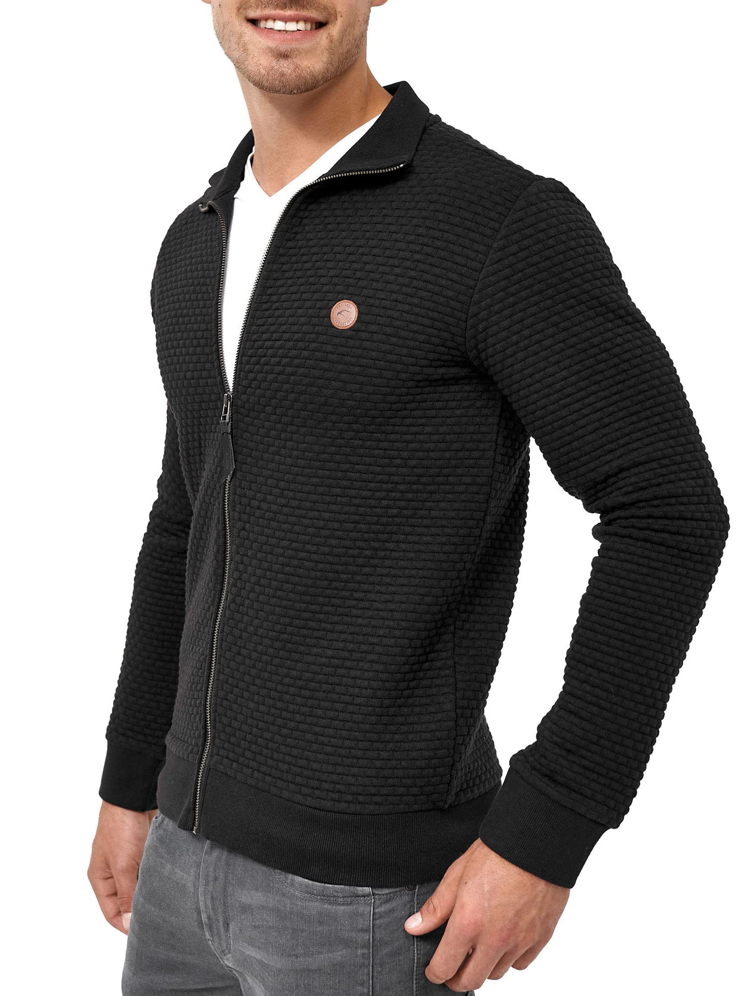 Indicode Uomini Bermie Sweat Jacket | Felpa con Collo Alto
