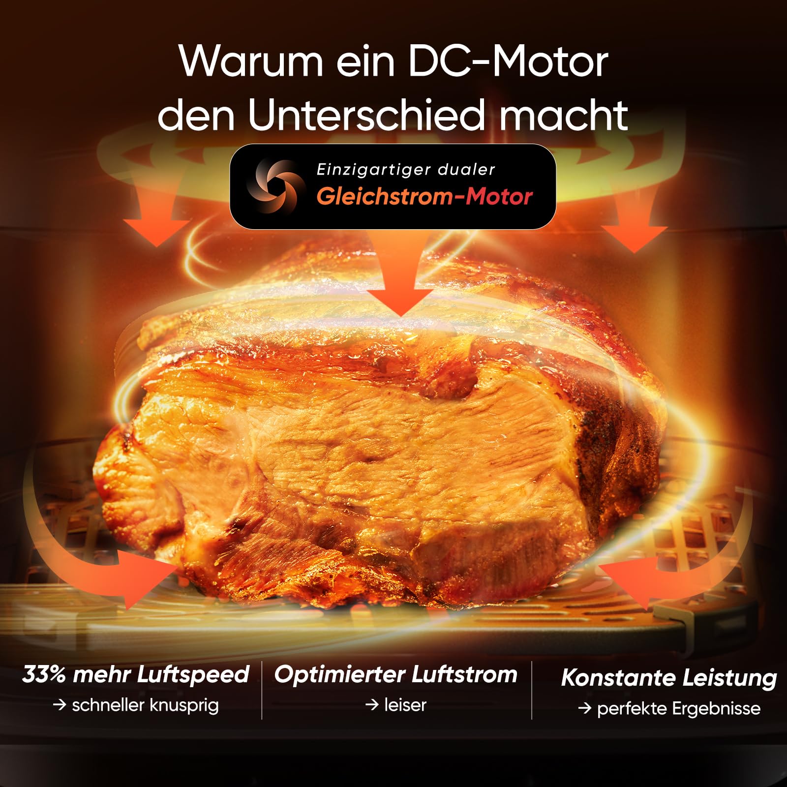 COSORI Airfryer | Turbo Tower Compact | Heißluftfritteuse 2 Kammern Keramikbeschichtung | 8,6L Double Stack mit mehreren Lüfterstufen | 2700W| Schwarz | DC861