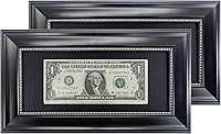 Vista 11 de GMFrames Marco de billetes de dólar de caoba con vidrio real de estera negra