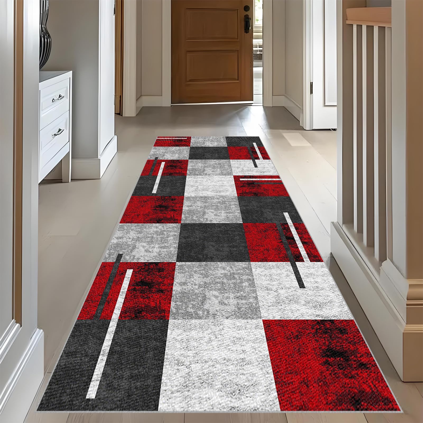 RxueSug Carpet Runner for Hallways Non Slip Carpet Runners 40 x 60 cm Long Runner Rug for Hallway Vintage Machine Washable Kitchen Runners Narrow Hall Runner Rug Absorbent Door Runner Mats Laundry