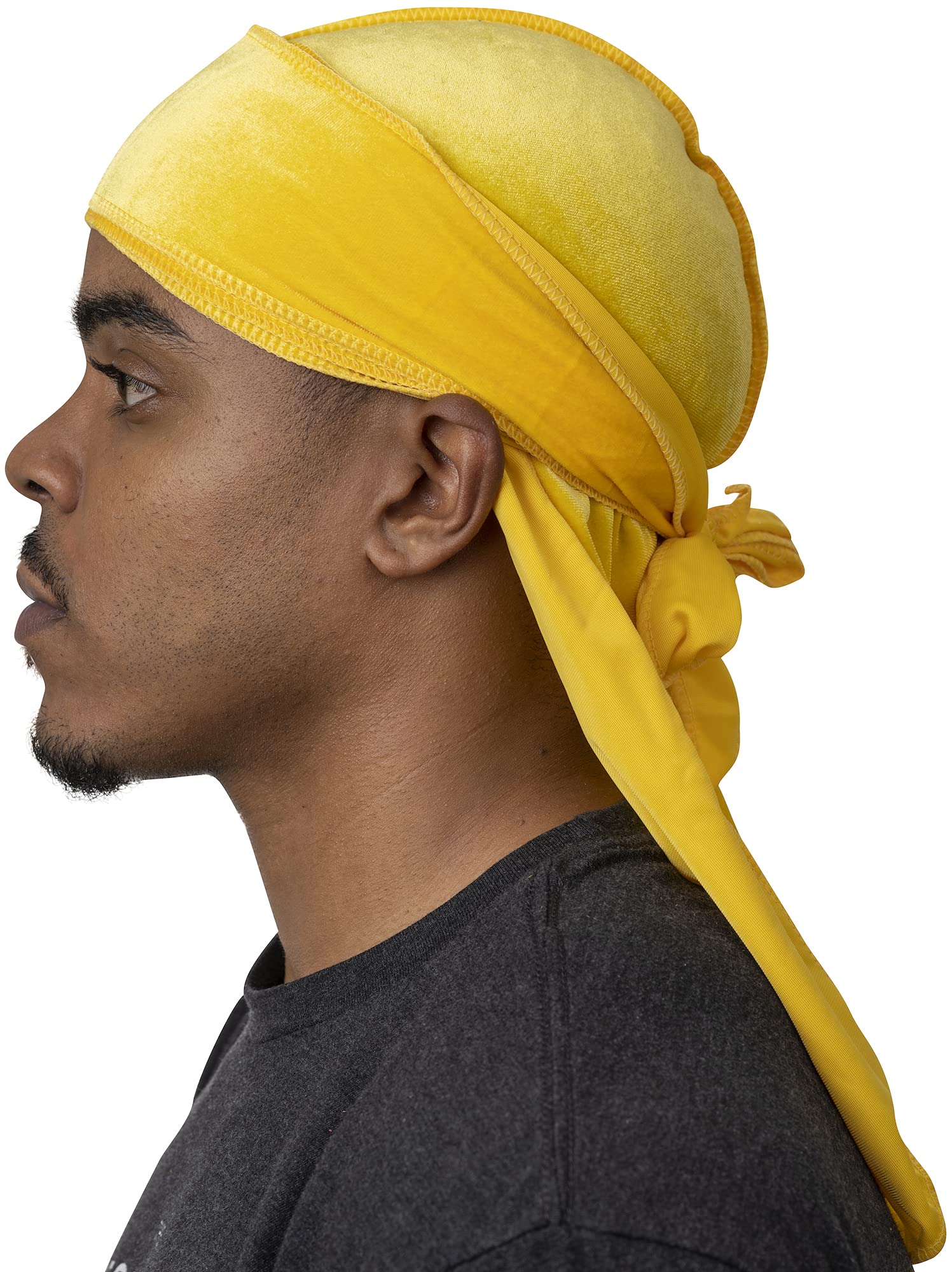 Veeta Superior Velvet Durag - Soft Velvet Durags for Men &amp; Women, Long Double Wide Straps, Silky Durag Liner, Triple Stitched