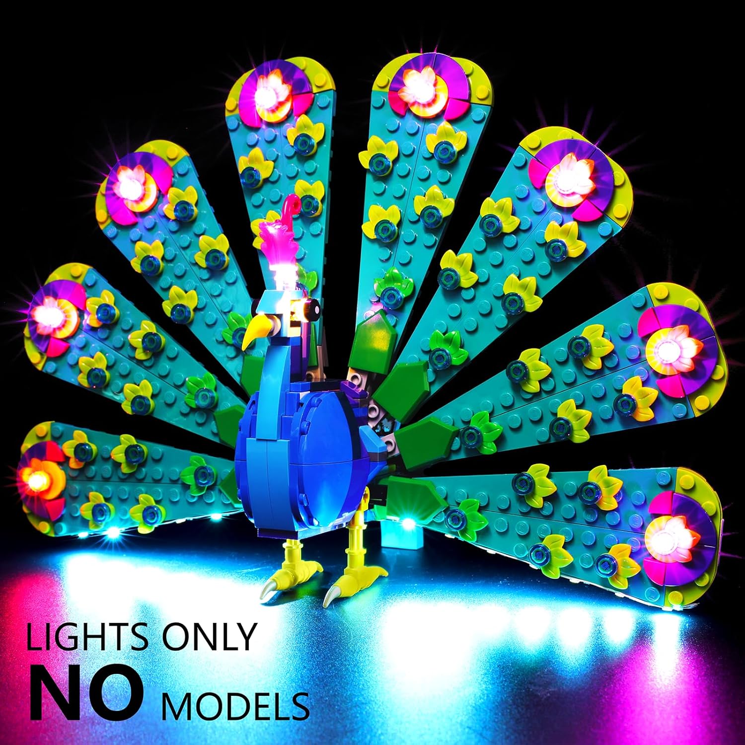 LED Light Kit Compatible with Lego Exotic Peacock 31157 –Lights for Lego Creator 3 in 1 Peacock Building Set, Lighting for Peacock Model (NOT Included The Building Set)