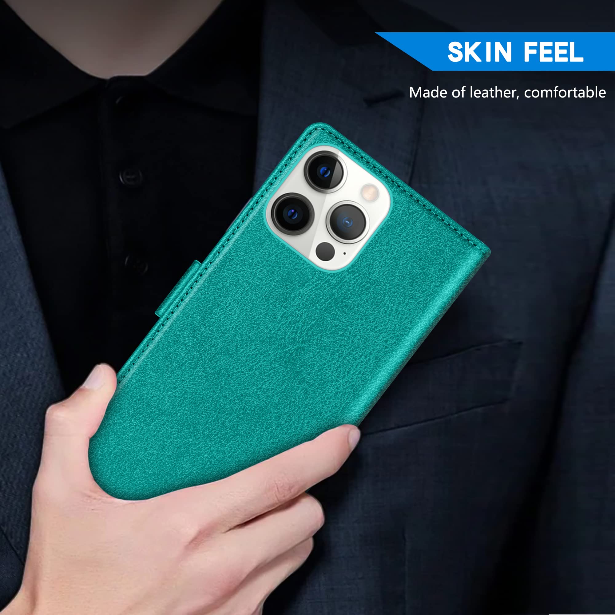 Amazon.com: ZZXX for iPhone 15 Pro Wallet Case with [RFID Blocking