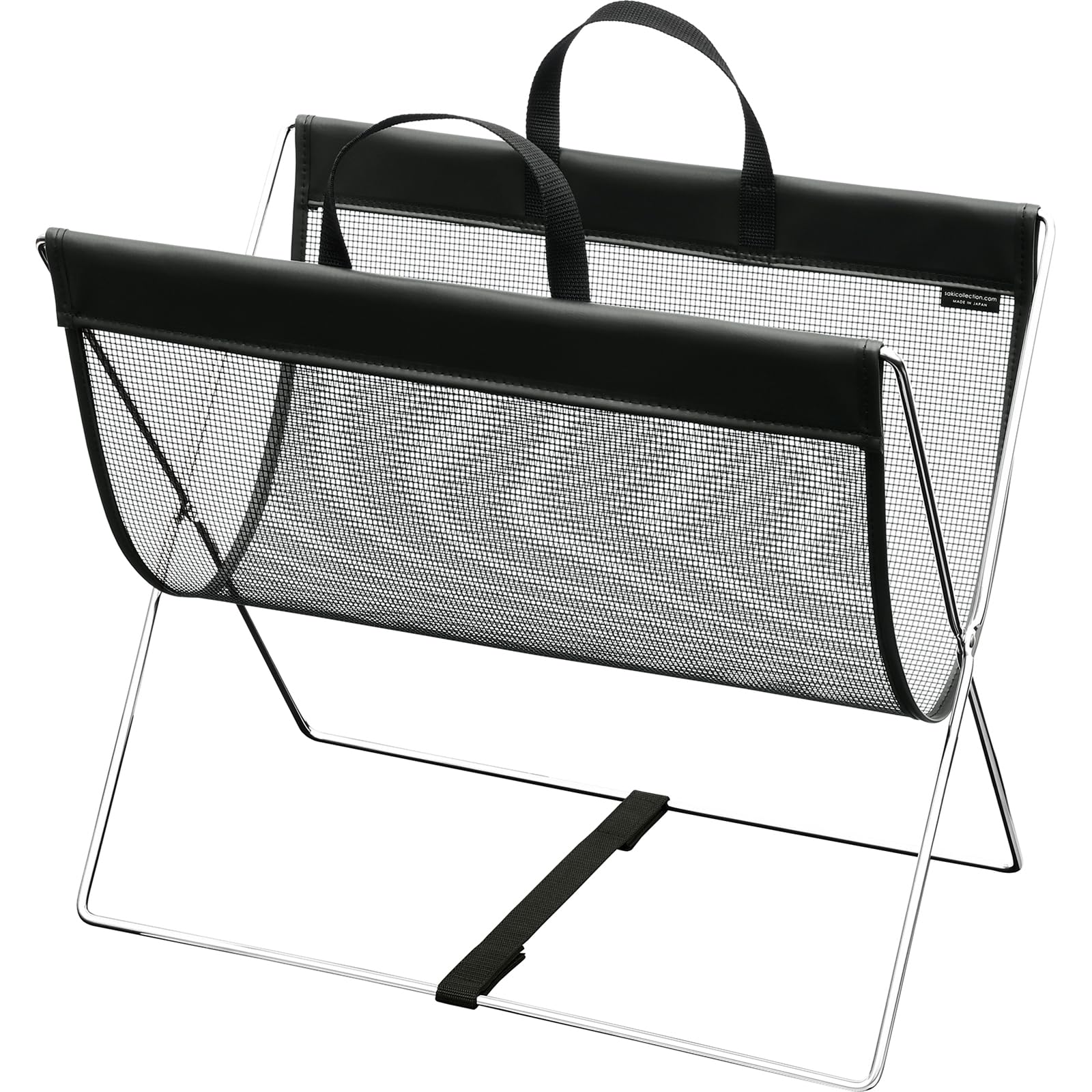 Amazon｜サキ 手荷物入れ セルフワゴン メッシュ×レザー調 PVC