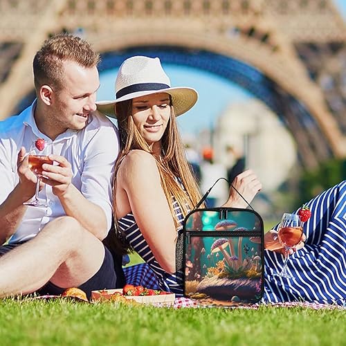 Miniatura 7 de TIMAILOR Magic Mushroom Lunch Bag Tote,Insulated Lunch Bag,Cute Lunch Bag for Women,Resuable Lunch Box,Bolsa De Almuerzo Para Mujer,MGTM32