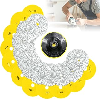 Diamond Polishing Pads 5"/Grit 100 Granite Tile Diamond Sanding Pads Kit