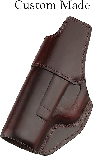 Miniatura 4 de Funda de cuero suave IWB para Glock 19 ajuste personalizado Glock 19X 19 44 45 Gen1-5 y Glock 23 32 Gen3-4 en la cintura interior
