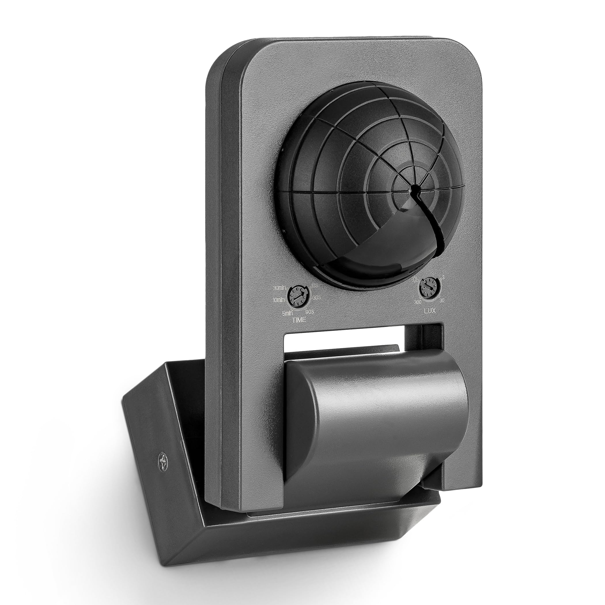 SEBSON Detector de Movimiento Exterior IP65, programable | Montaje Superficie en Pared y Techo, LED adecuado, Sensor de Infrarrojos con 3 Sensores, 20m / 360°