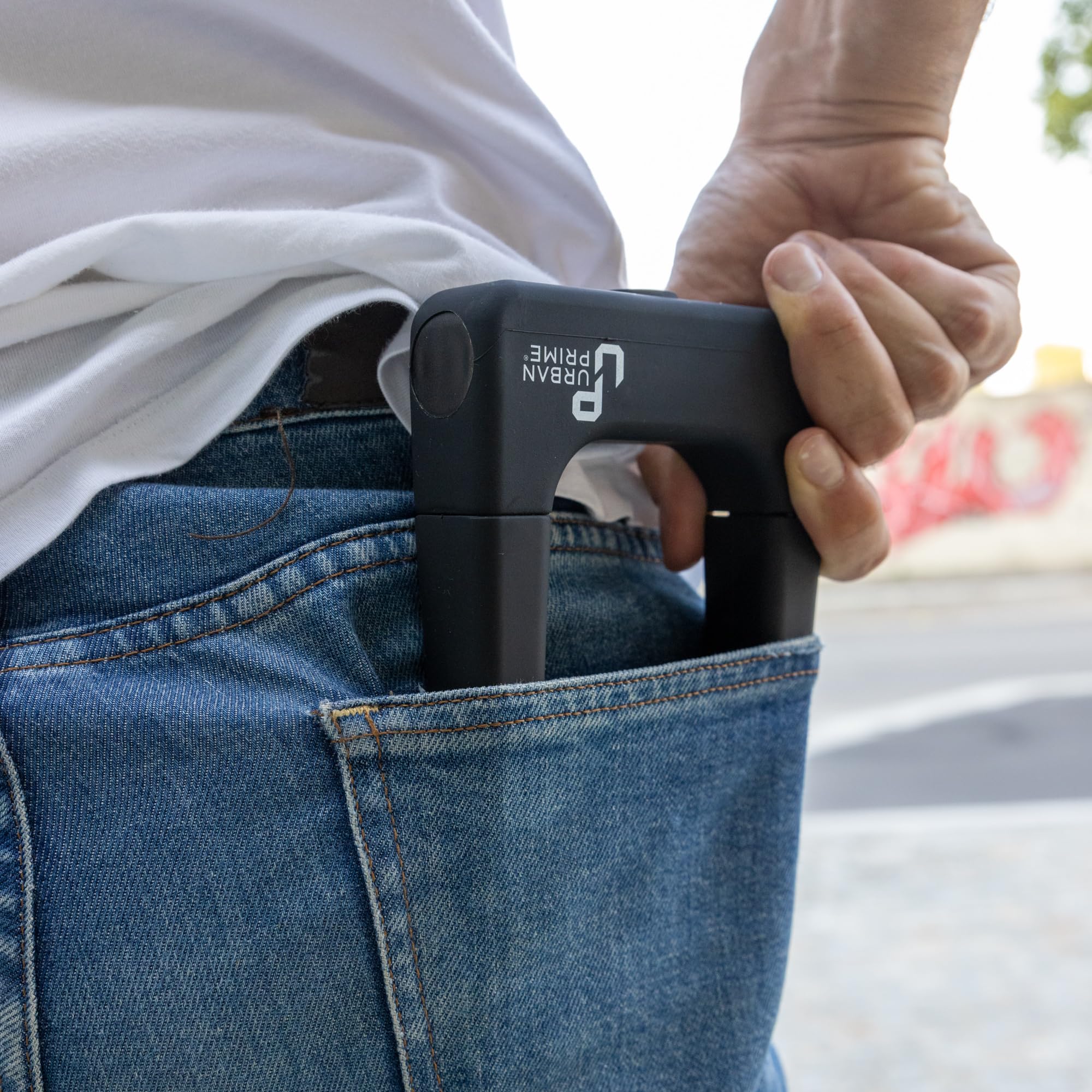 Heavy Duty U Lock - Lucchetto a U per bici, lucchetto con chiave, nero