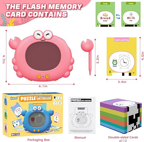 Miniatura 28 de Tarjetas flash parlantes, tarjetas flash para niños con 240 palabras visuales, juguetes Montessori, juguetes sensoriales para autismo, juguetes