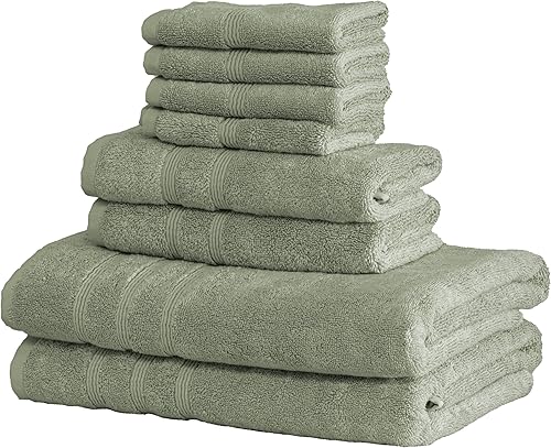 Mosobam Juego de toallas turcas de lujo de 8 piezas, 30 x 58, 16 x 30, 13 x 13 pulgadas, color verde hierba marina, 24.69 ozm, viscosa de bambú y disponible en Yaxa Guatemala