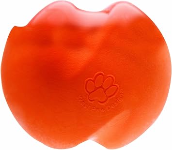 WEST PAW Zogoflex Jive Ball Dog Chew Toy Bouncing Toys for Dogs, Fetch, Catch, Chewing, Play Floatable, Recyclable Balls Latex-Free, Non-Toxic, Dishwasher Safe Dog Toy, X-Small 2", Tangerine