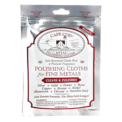 Cape Cod Metal Polish Cloths, 2 x 4" x 6",