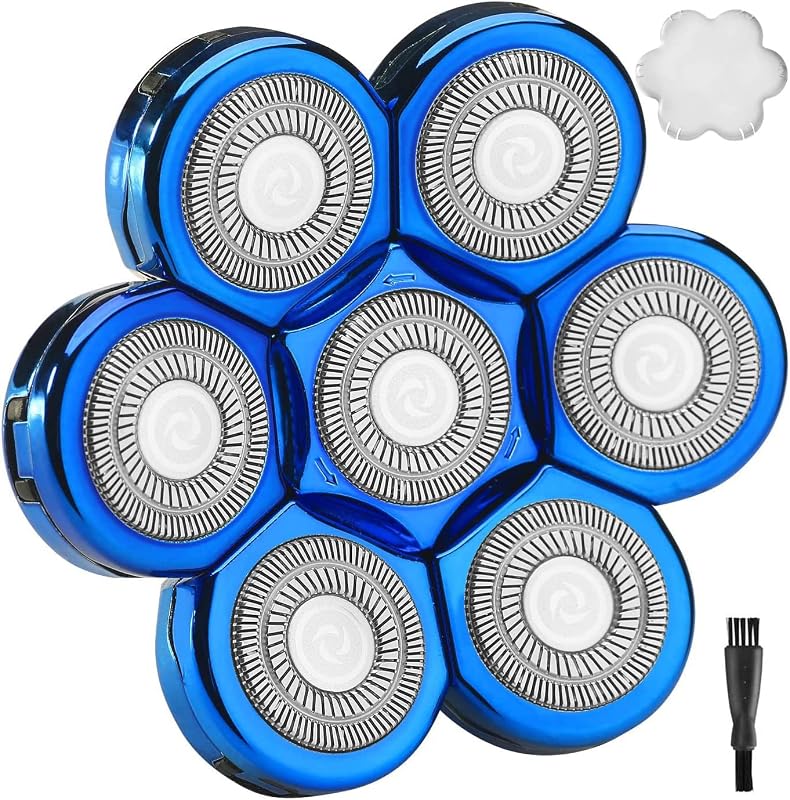 Cabeça de reposição azul MAWAER com 7 lâminas para barbeador elétrico