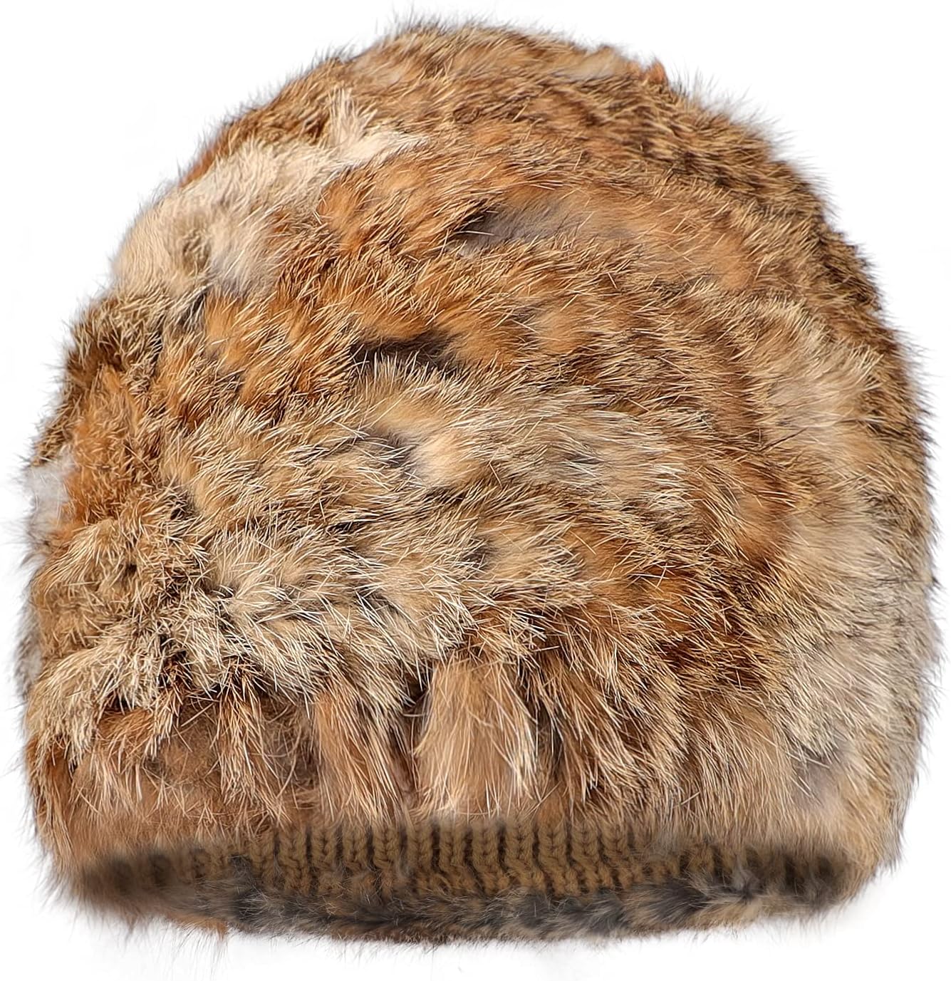 Women Fur Hat Female Winter Furry Knit Beanie Hat Thick Warm Skull Cap