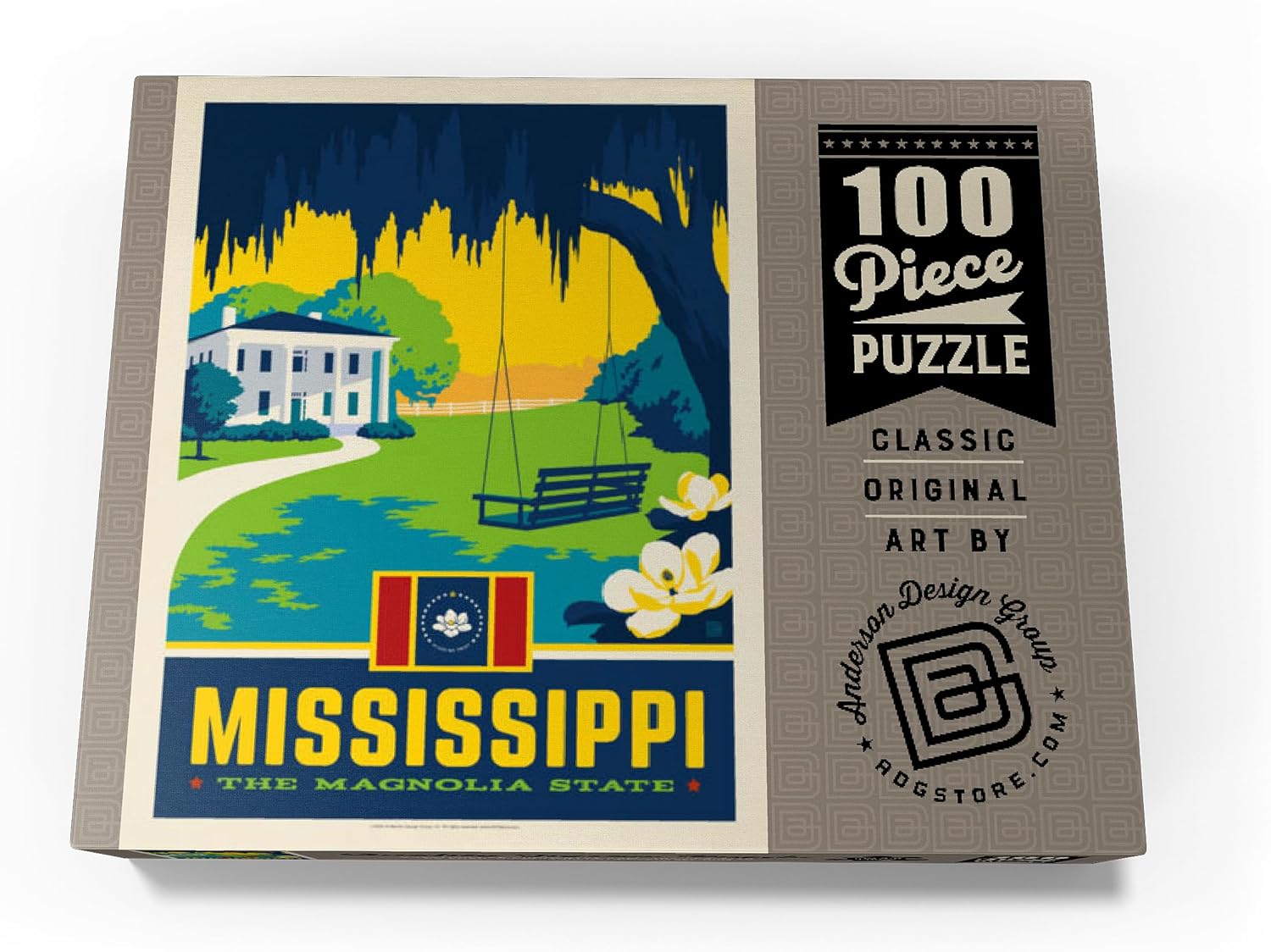 MyPuzzle Mississippi: The Magnolia State - Premium 100 Piece Jigsaw Puzzle for Adults