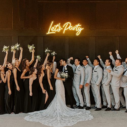 Miniatura 6 de Kavaas Letrero de neón para decoración de pared, 16.5 x 6.9 pulgadas, letrero de neón para cumpleaños, boda, despedida de soltera, decoración de