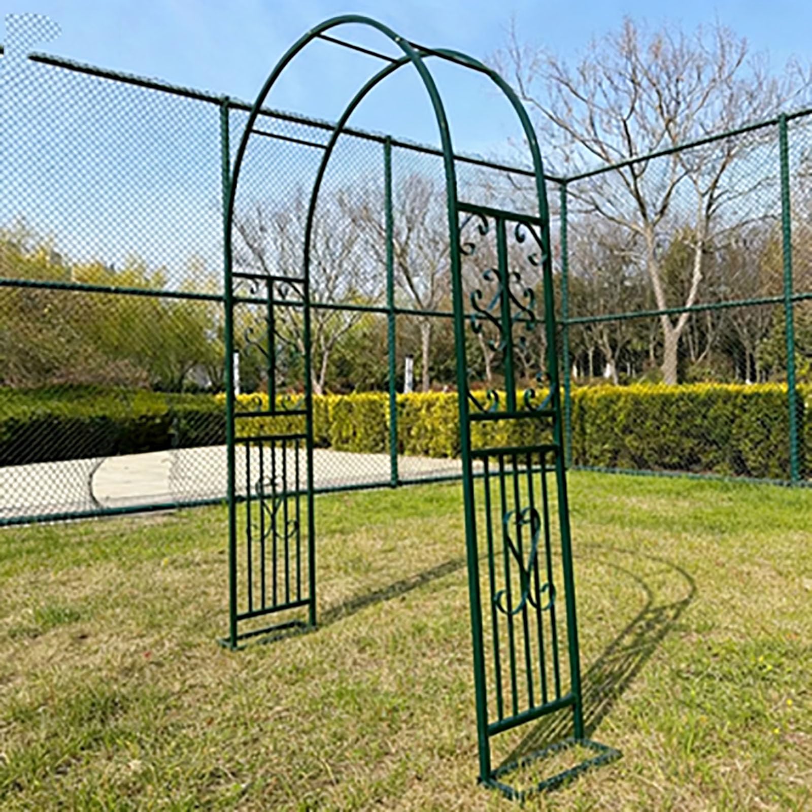 Rosenbogen aus Metall - Torbogen Rankhilfe -Rankgitter Rosenhilfe aus Pulverbeschichtetem Stahl, für Kletterpflanzen wetterfest und freistehend - 140x40x230cm