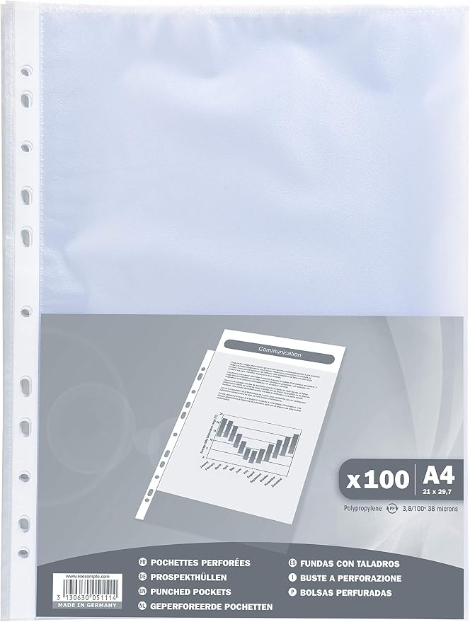 120 Stück Prospekthüllen A4, Klarsichthüllen A4 Matt 60 My 11 Loch Oben Offen Klarsichtfolien Transparent für Broschüren Ordner Loseblätter Dokumente 120 Stück Prospekthüllen A4, Klarsichthüllen A4 Matt 60 My 11 Loch Oben Offen Klarsichtfolien Transparent für Broschüren Ordner Loseblätter Dokumente