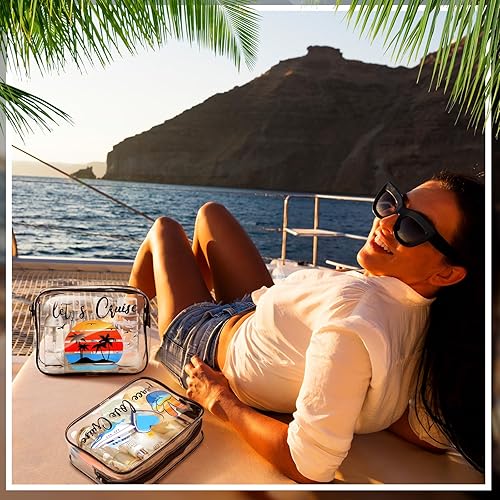 Miniatura 5 de Cunno Bolsas de maquillaje transparentes, kit de supervivencia, bolsas de cosméticos para playa, crucero, natación, enfermera, profesor, baile,