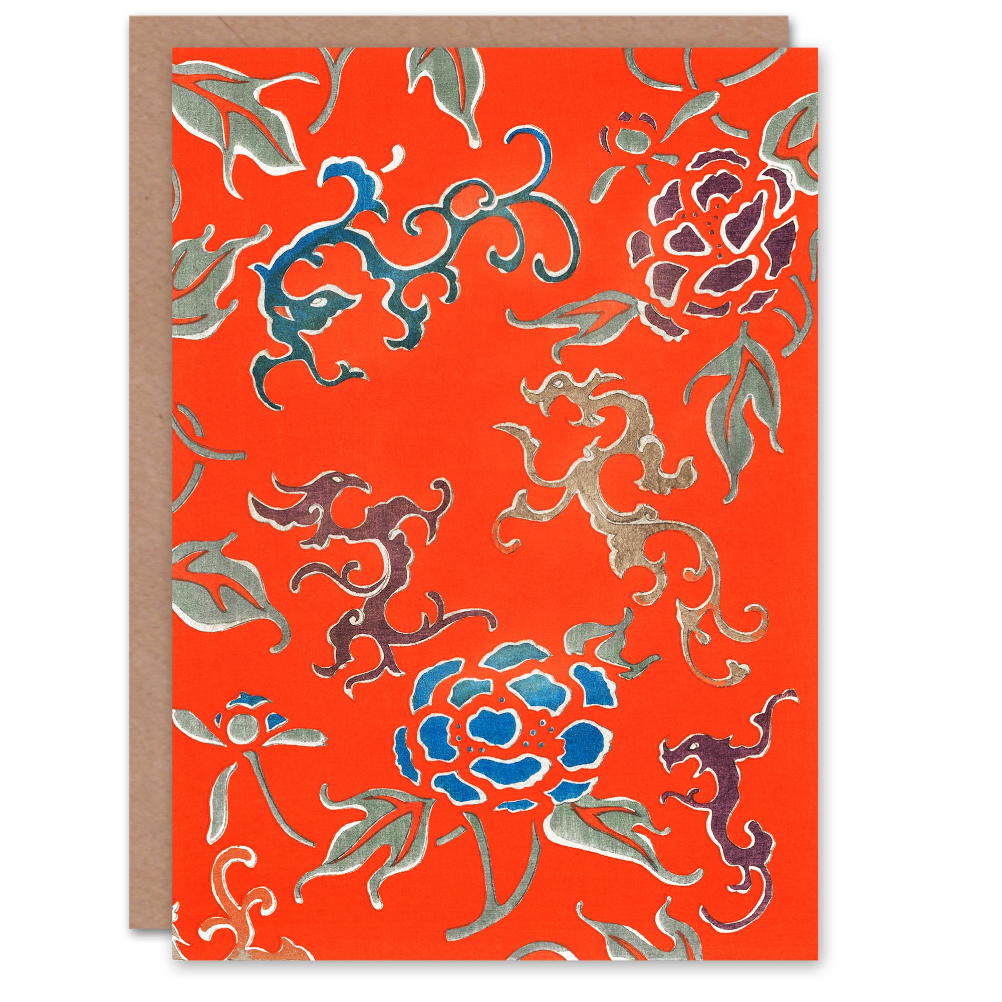 Artery8 Shin Bijutsukai Japanese Art Card Bold Abstract Foral Pattern