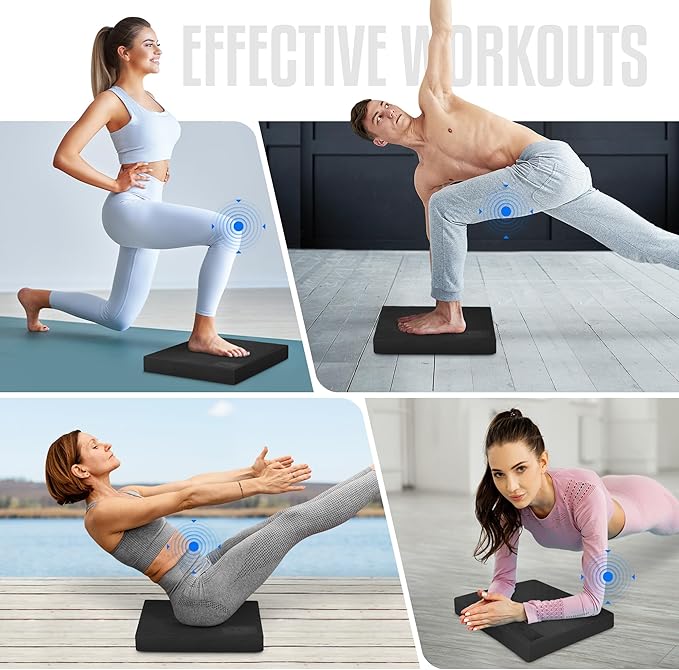 The Yes4All Large Foam Balance Pad is designed to enhance balance and stability training, making it an excellent tool for yoga, physical rehabilitation, and general fitness exercises. Crafted from high-quality, closed-cell foam, the pad offers a comfortable and supportive surface that aids in improving coordination, strength, and flexibility. Its cushioned texture provides an added challenge during exercises, helping users engage stabilizer muscles effectively.